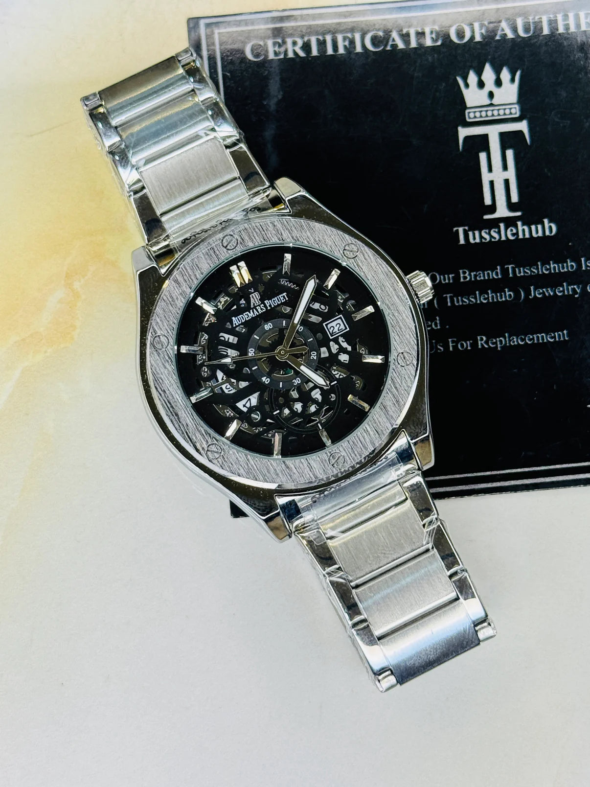 Silver Black Hologram Ap Watch