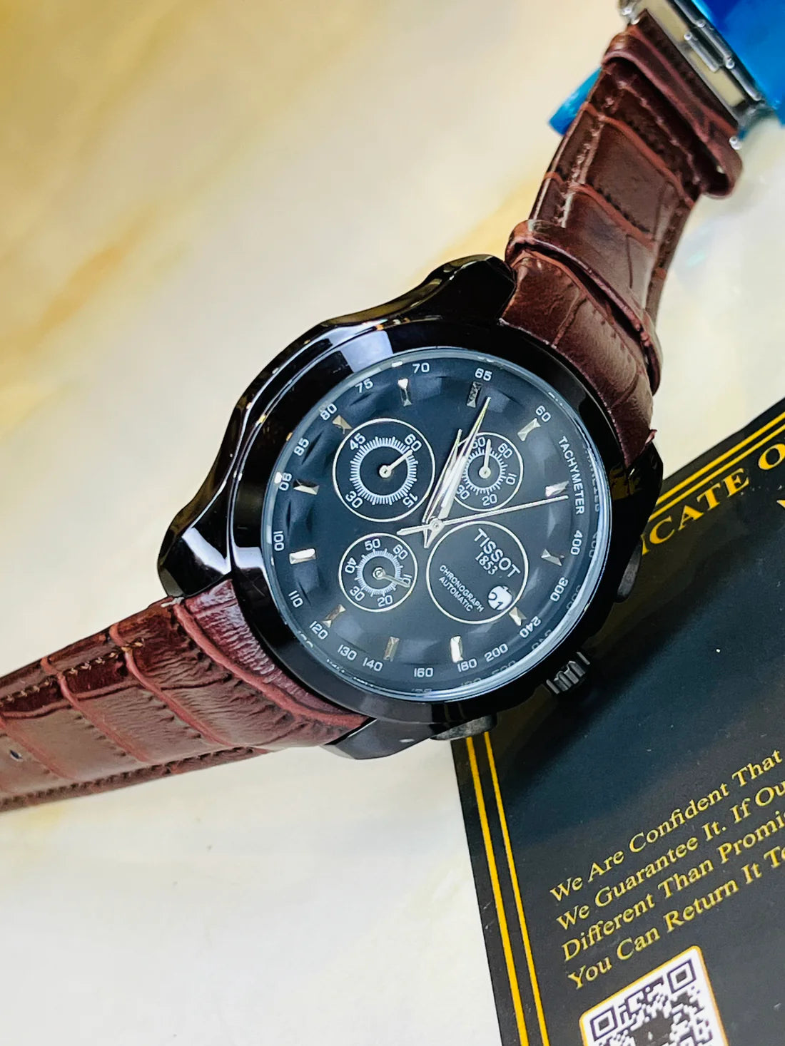 Brown Black Dial Case Tissot 1853Special Edition Chronograph Watch