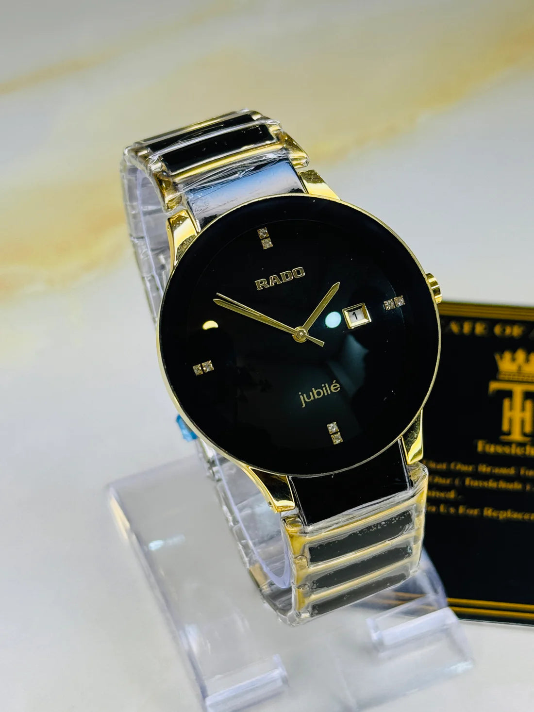 Black Two Tone Jubile Rado Watch