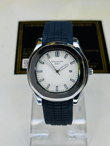 Black Silver White Aquanaut Watch