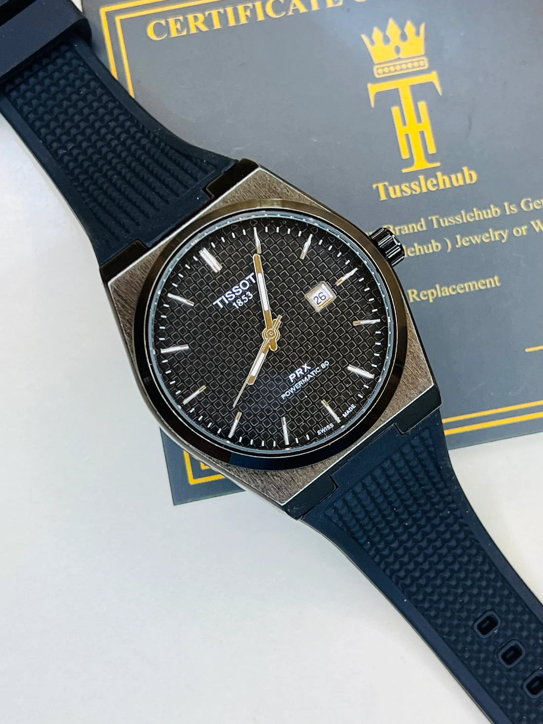 All Black PRX Silicon Strap Watch