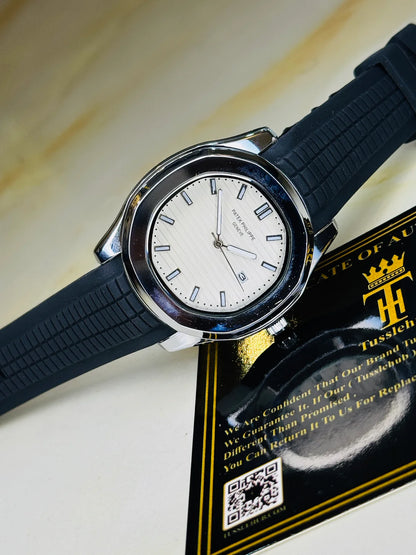 Black Silver White Aquanaut Watch