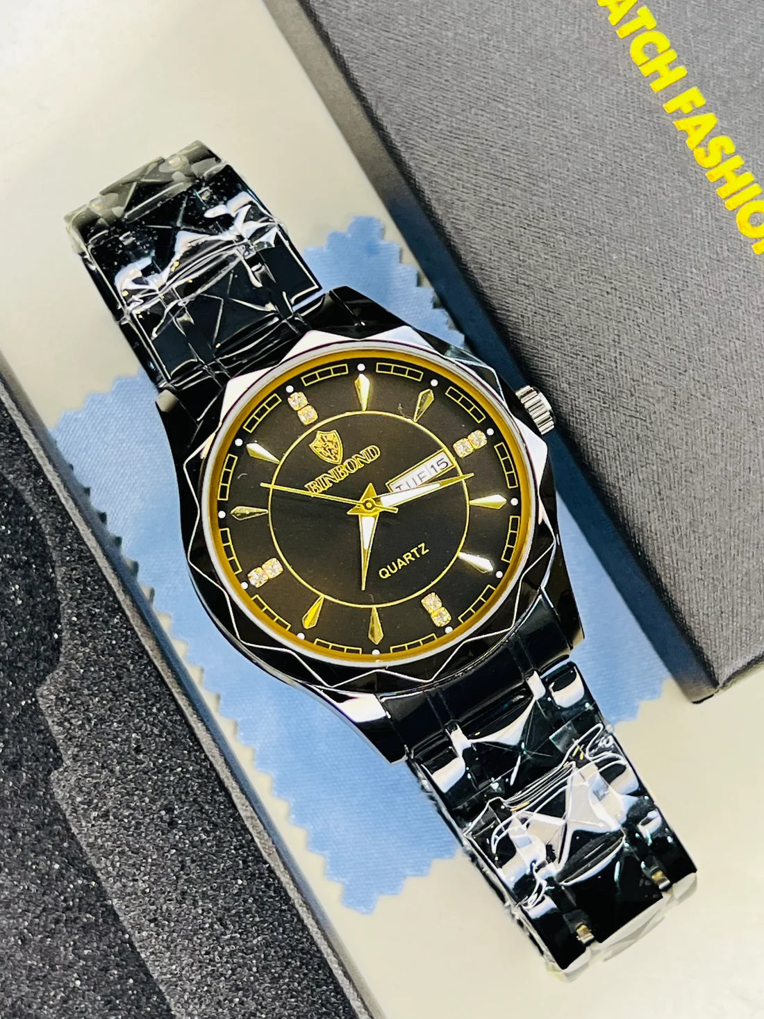 Black Binbond Prism Dial Watch