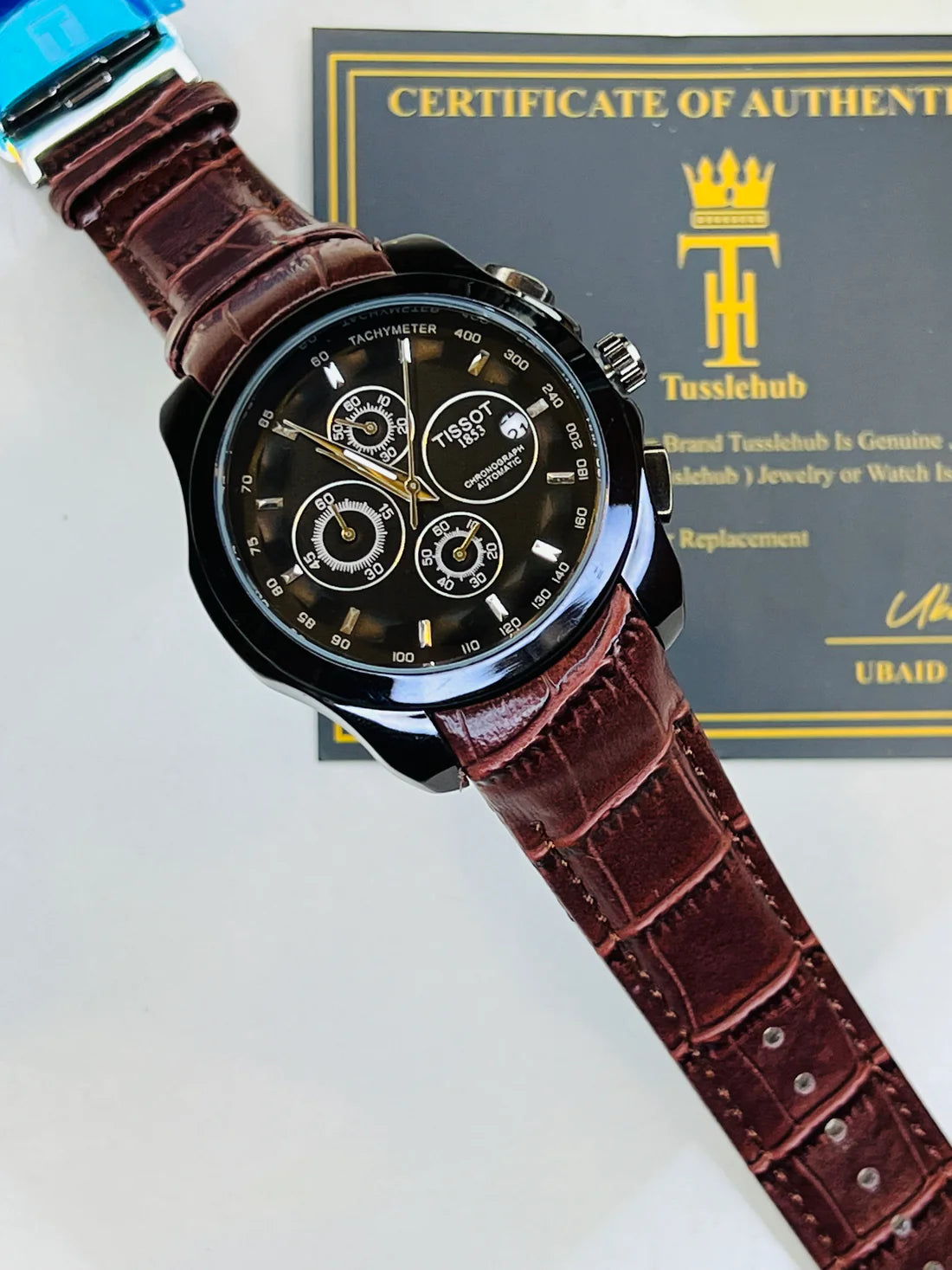 Brown Black Dial Case Tissot 1853Special Edition Chronograph Watch