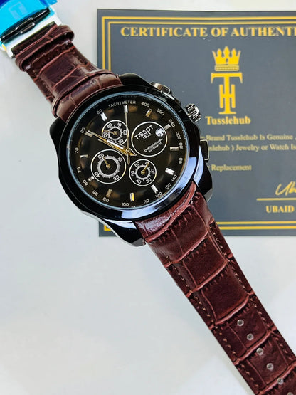 Brown Black Dial Case Tissot 1853Special Edition Chronograph Watch