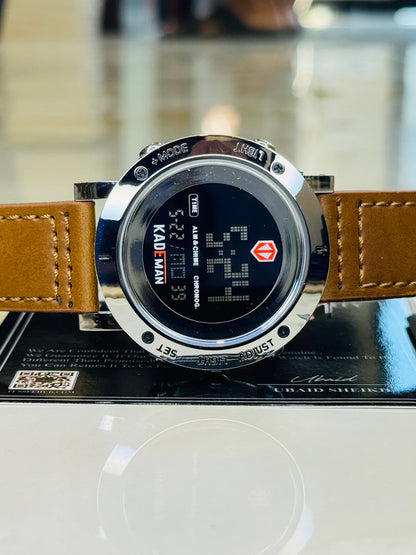 Kademan Brown Silver Digital Watch