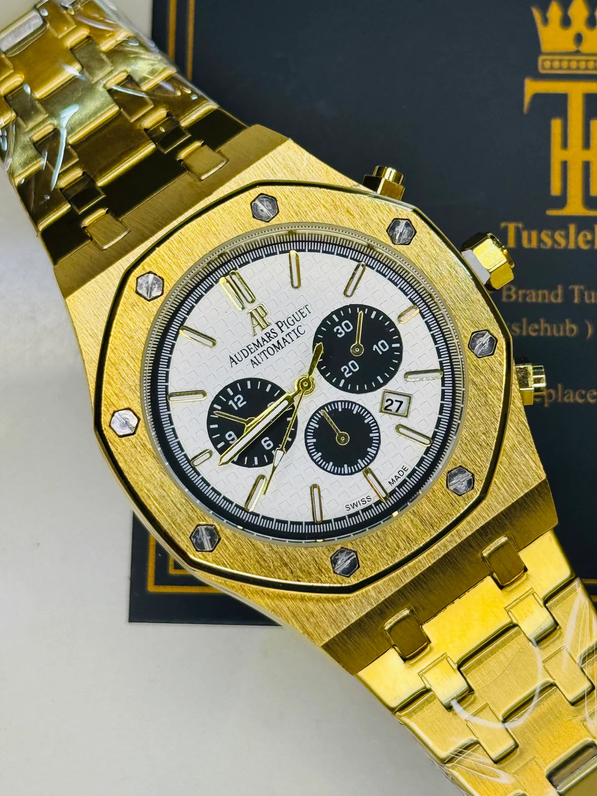 Gold White AP Watch