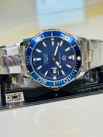Tag Heur Aquaracer Silver Blue Quartz Watch