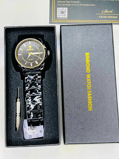 Black Binbond Prism Dial Watch