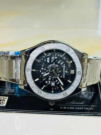 Silver Black Hologram Ap Watch