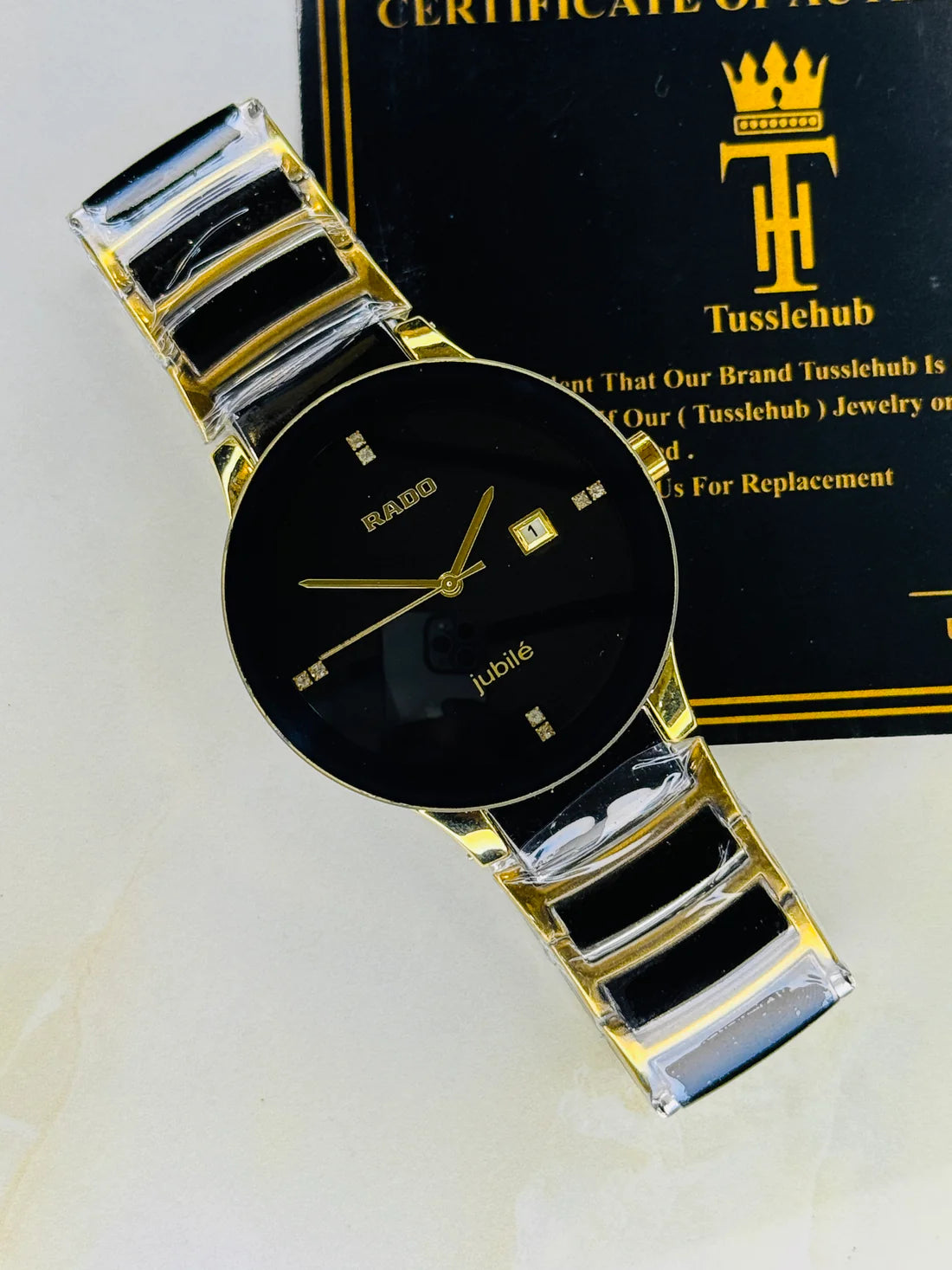 Black Two Tone Jubile Rado Watch
