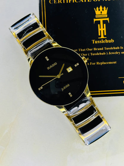 Black Two Tone Jubile Rado Watch