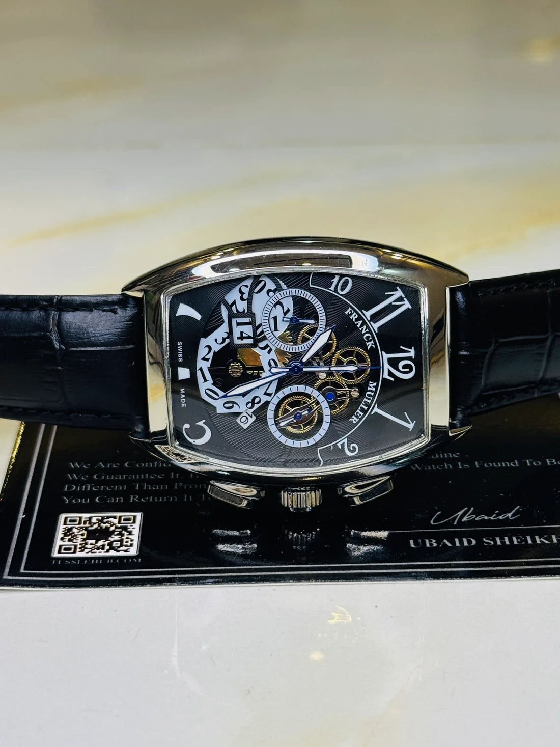 Frank Muller Black Silver Black Chronograph Dial Watch