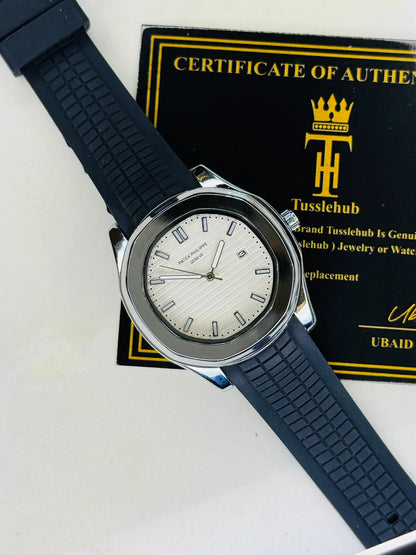 Black Silver White Aquanaut Watch
