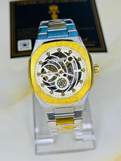 Two Tone Skeleton Chain Strap PP watch