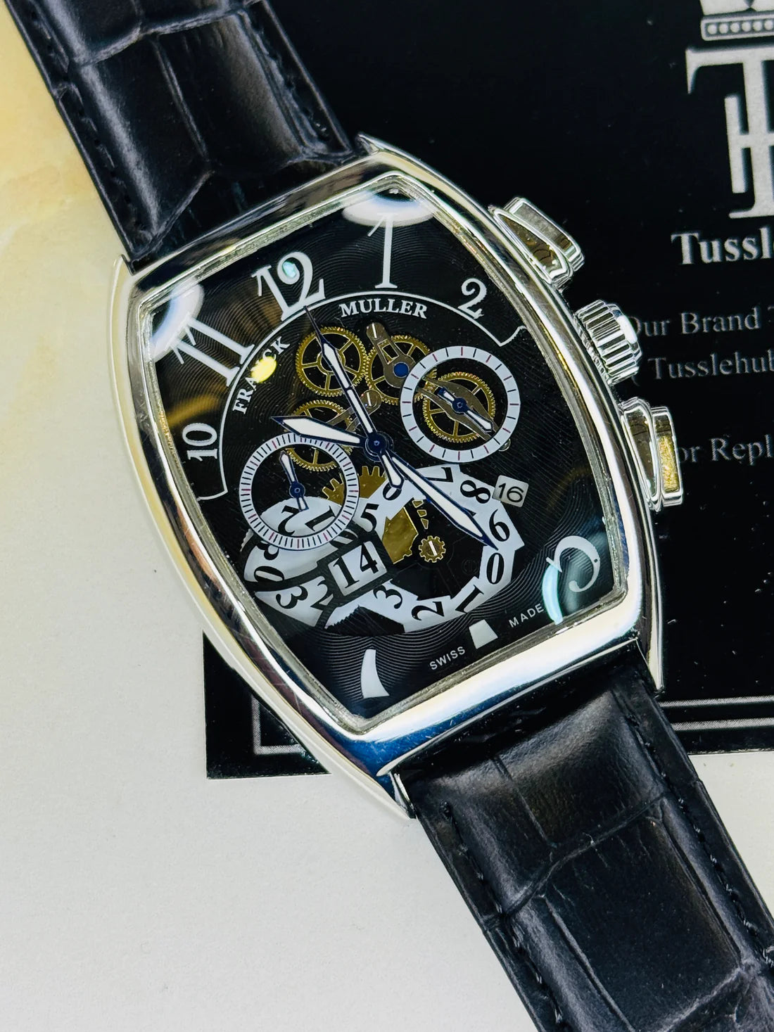 Frank Muller Black Silver Black Chronograph Dial Watch