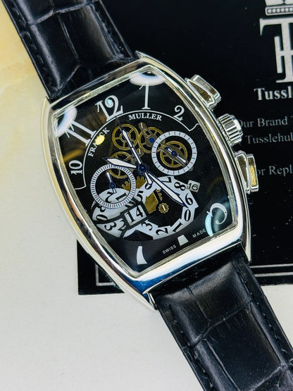 Frank Muller Black Silver Black Chronograph Dial Watch