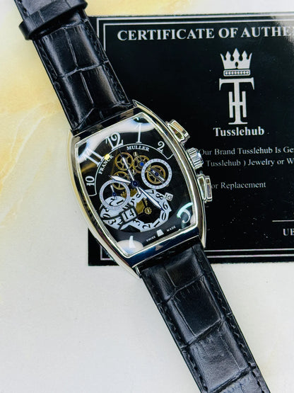 Frank Muller Black Silver Black Chronograph Dial Watch