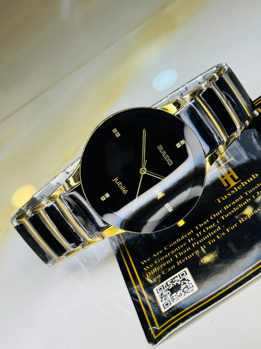 Black Two Tone Jubile Rado Watch