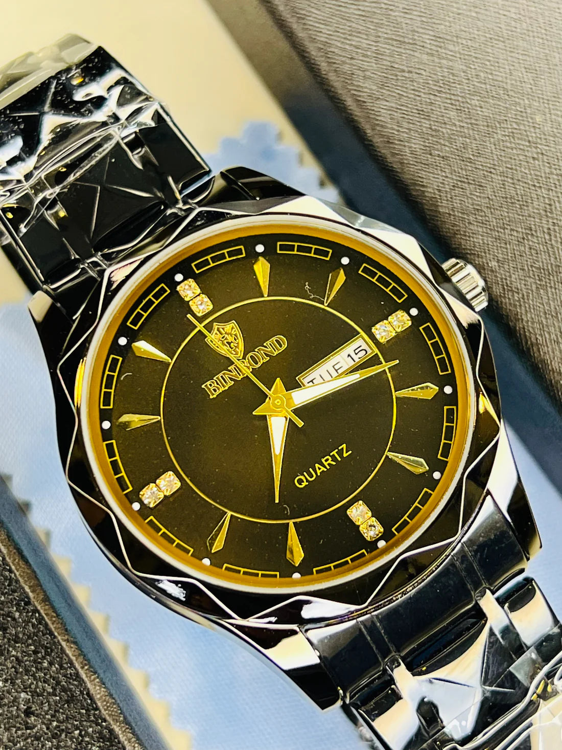 Black Binbond Prism Dial Watch