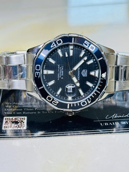 Tag Heur Aquaracer Silver Black Quartz Watch