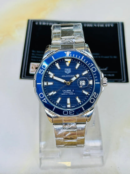 Tag Heur Aquaracer Silver Blue Quartz Watch