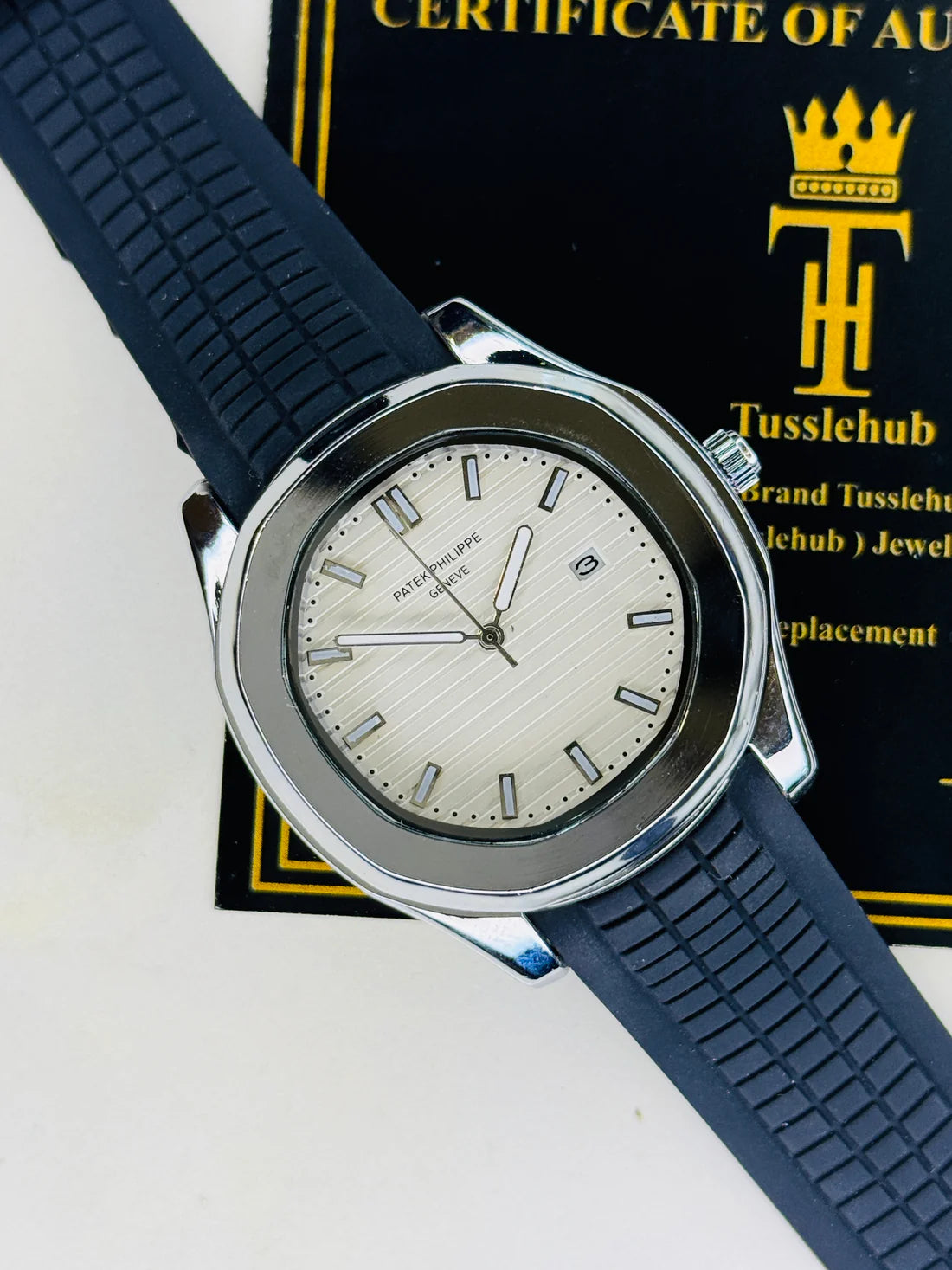 Black Silver White Aquanaut Watch