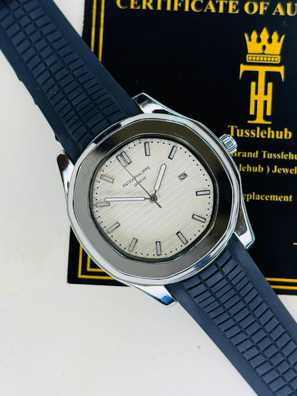 Black Silver White Aquanaut Watch
