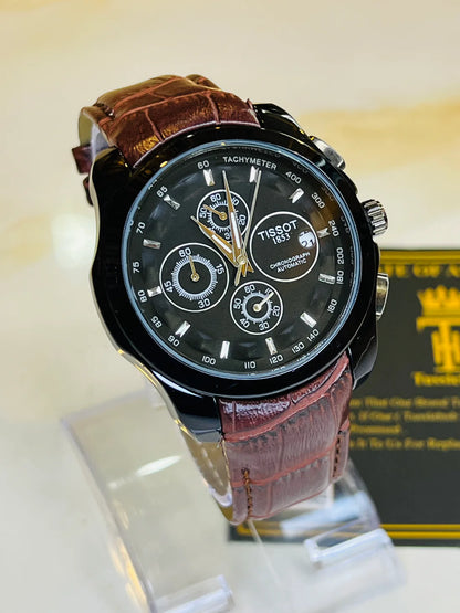 Brown Black Dial Case Tissot 1853Special Edition Chronograph Watch