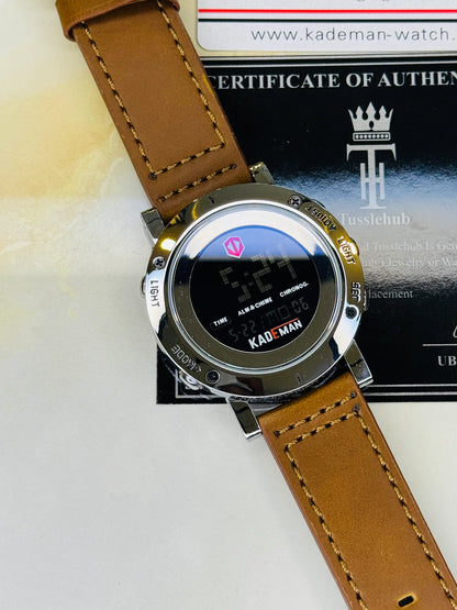 Kademan Brown Silver Digital Watch