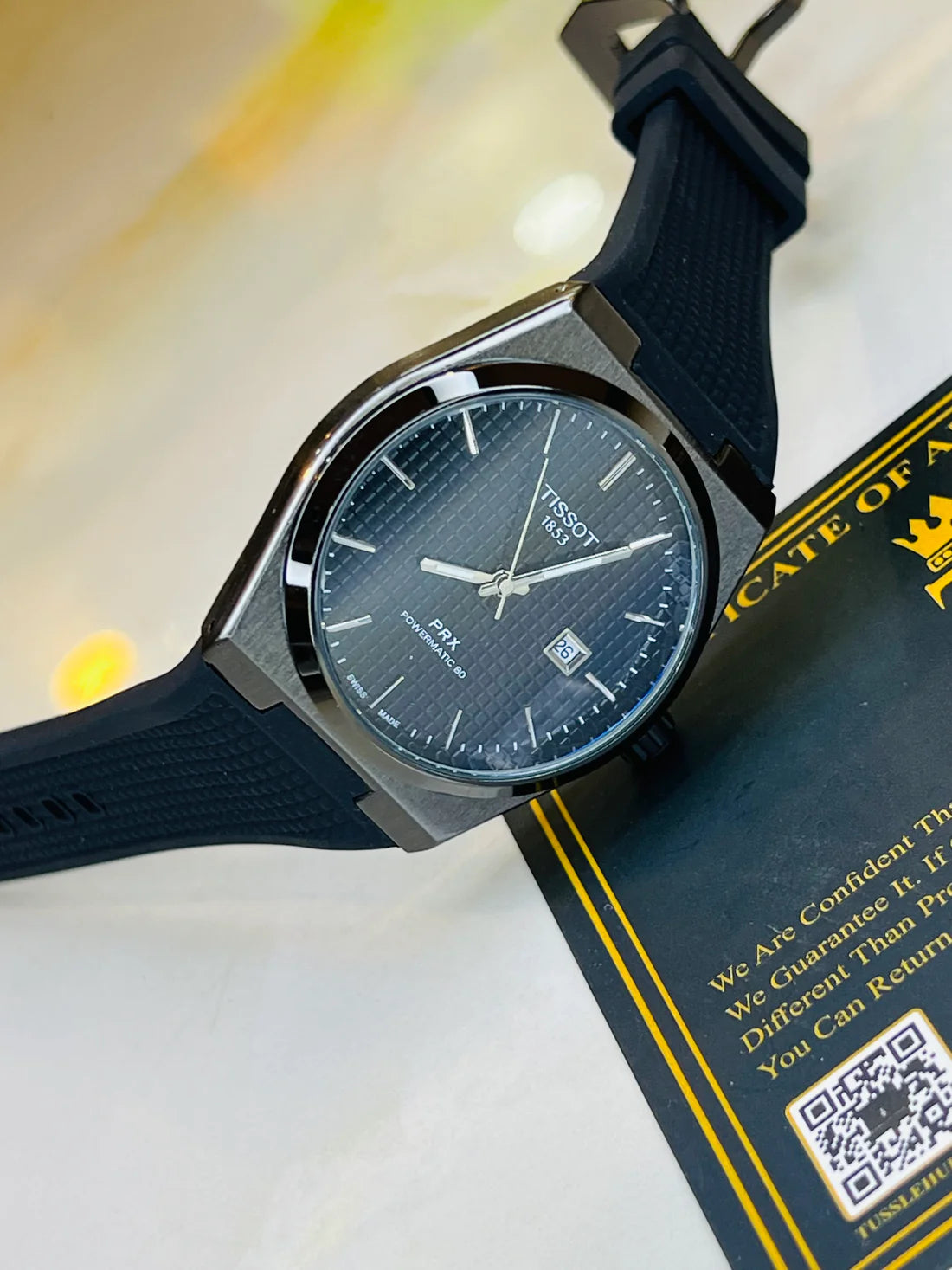 All Black PRX Silicon Strap Watch