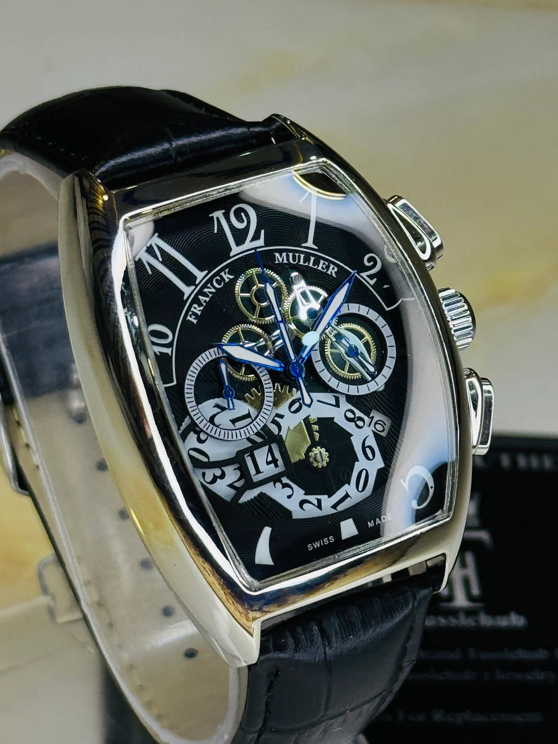 Frank Muller Black Silver Black Chronograph Dial Watch