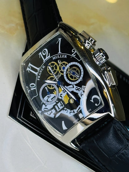 Frank Muller Black Silver Black Chronograph Dial Watch