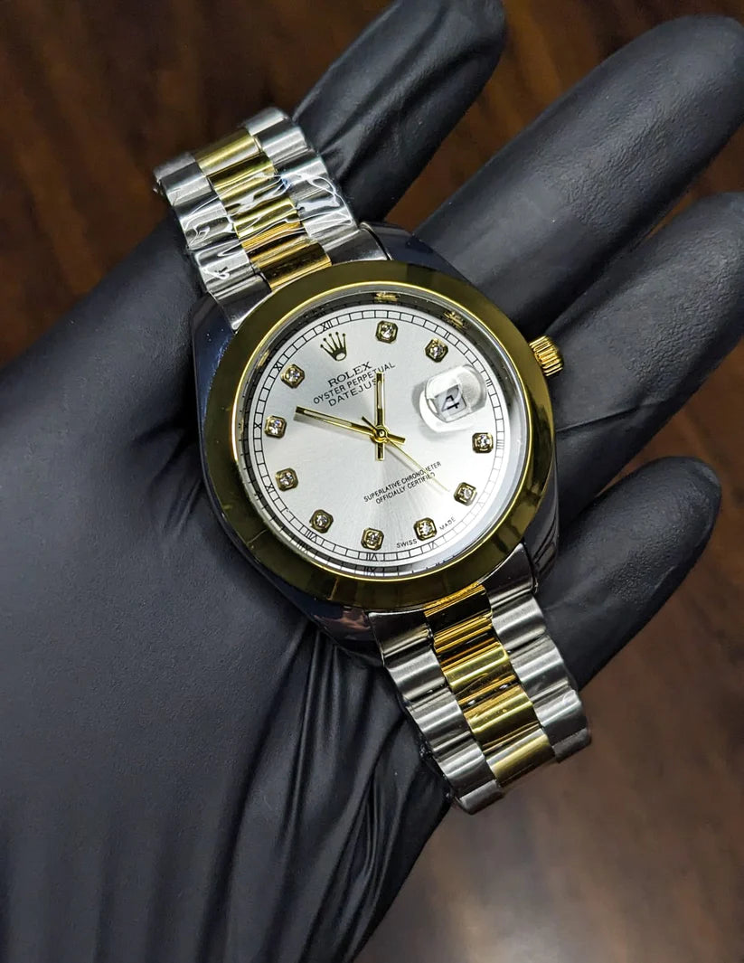 RLX Two Tone Stainless Steel Watch - White Dial