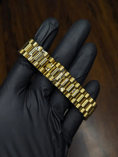 RLX Golden Stainless Steel Watch - Black Dial