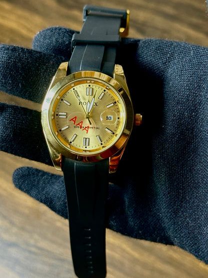 RLX Date Working Silicon Strap Watch