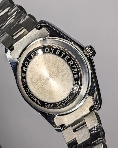 RLX Oyester Perpetual Date Adjust In Black Textured Dial
