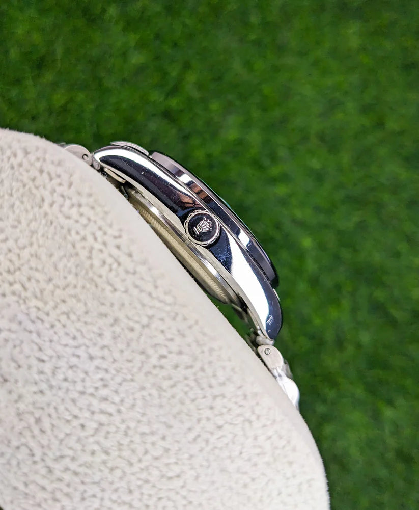 RLX Oyester Perpetual Date Adjust In Black Textured Dial