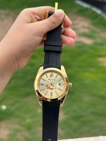 RLX Date Working Silicon Strap Watch
